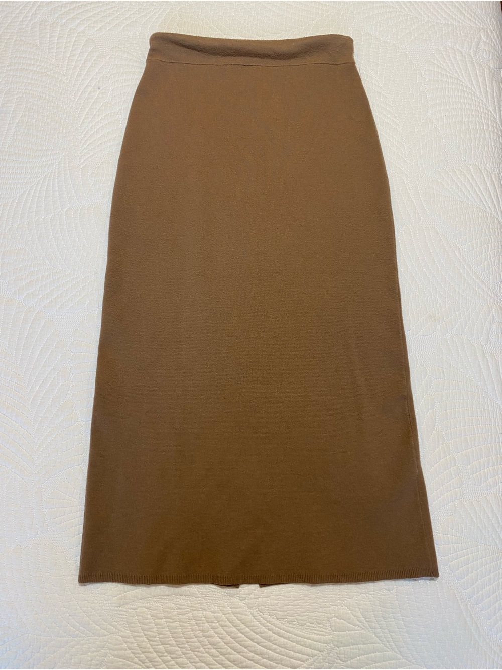 Babaton Tan Knit Pencil Skirt